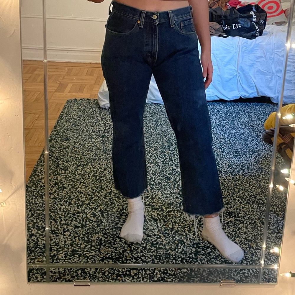 Cropped Levi’s flare jeans